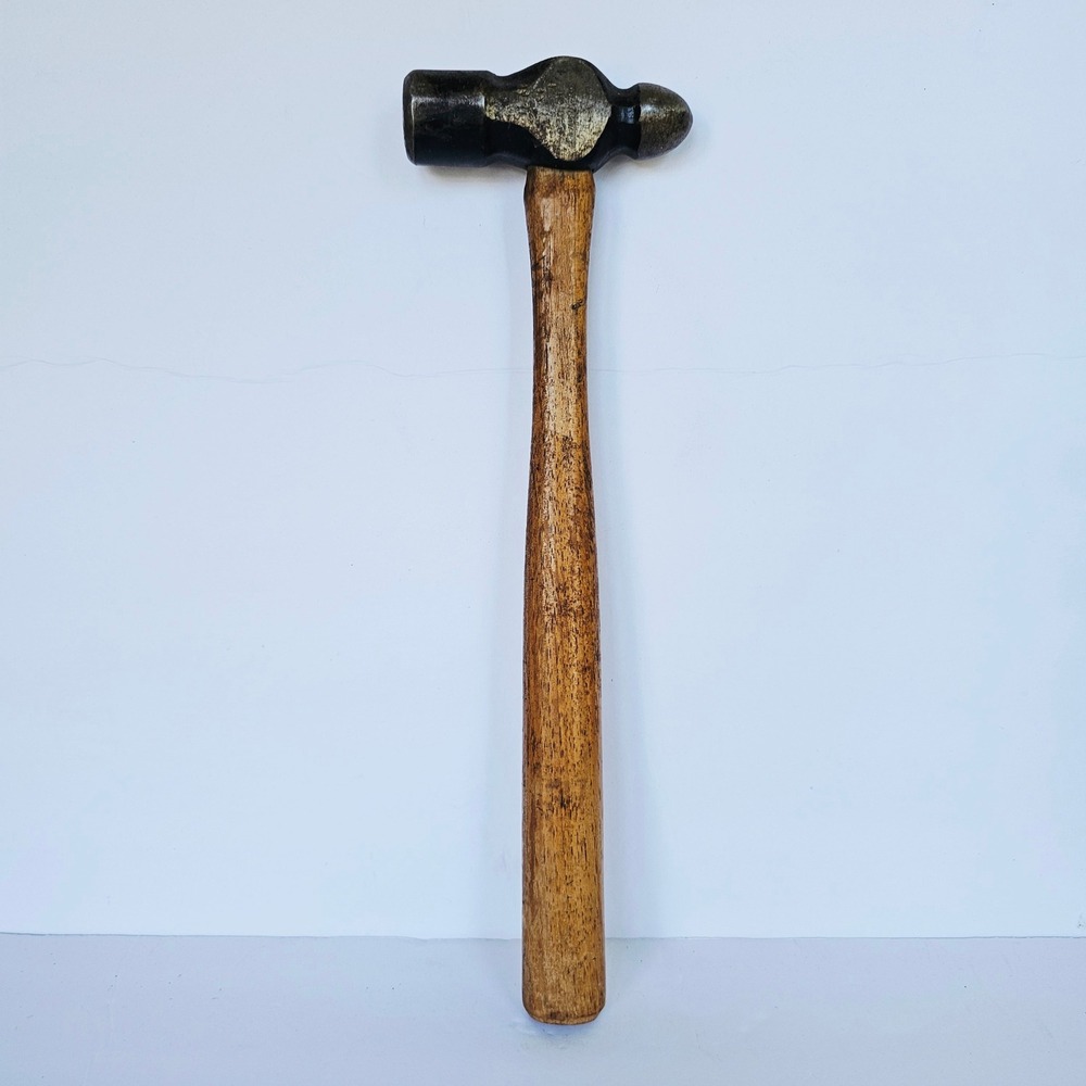 Vintage True Temper Ball Peen Hammer No 1120 Wood Handle Forged Steel Tool USA